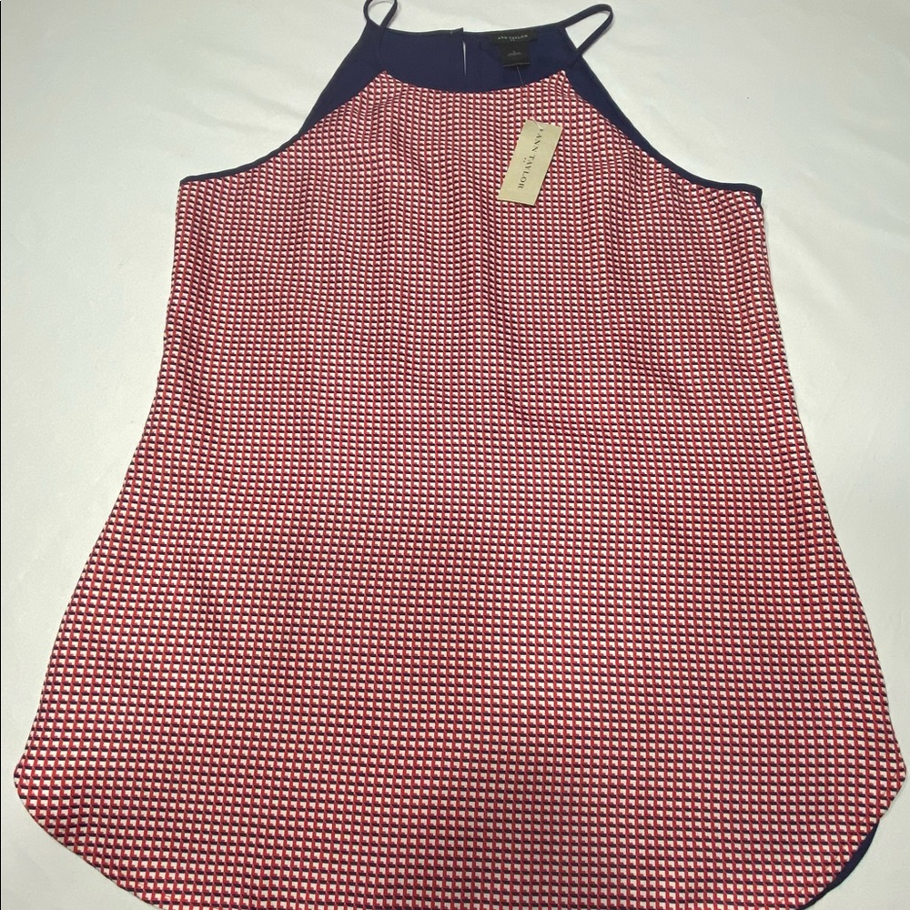 Ann Taylor top navy multicolor - Picture 1 of 5